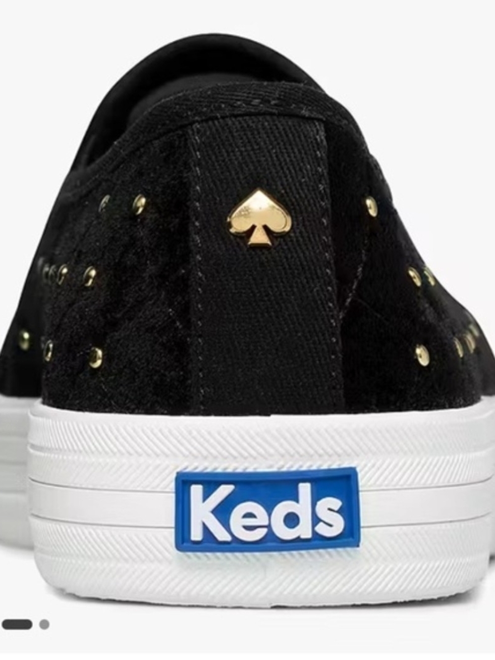 Keds X Kate Spade New York Double Decker Quilted Velvet Sneakers Sz 8 - Picture 4 of 14